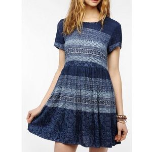 Urban Outfitters Babydoll Dress w Lace-Up Back